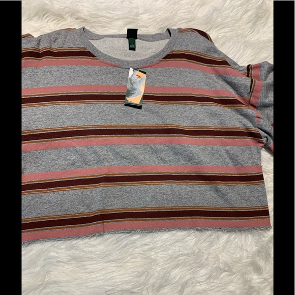 COPY - Wild Fable Striped Crop Top - Picture 2 of 9